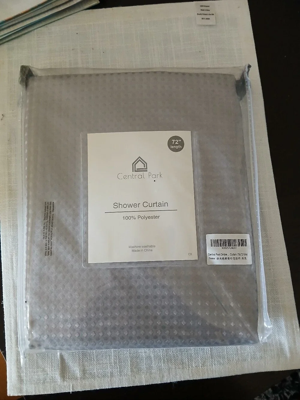 Central Park Shower Curtain 70x72 NWT